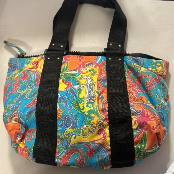 RALPH LAUREN PAISLEY NYLON HANDBAG - Picture 2 of 6